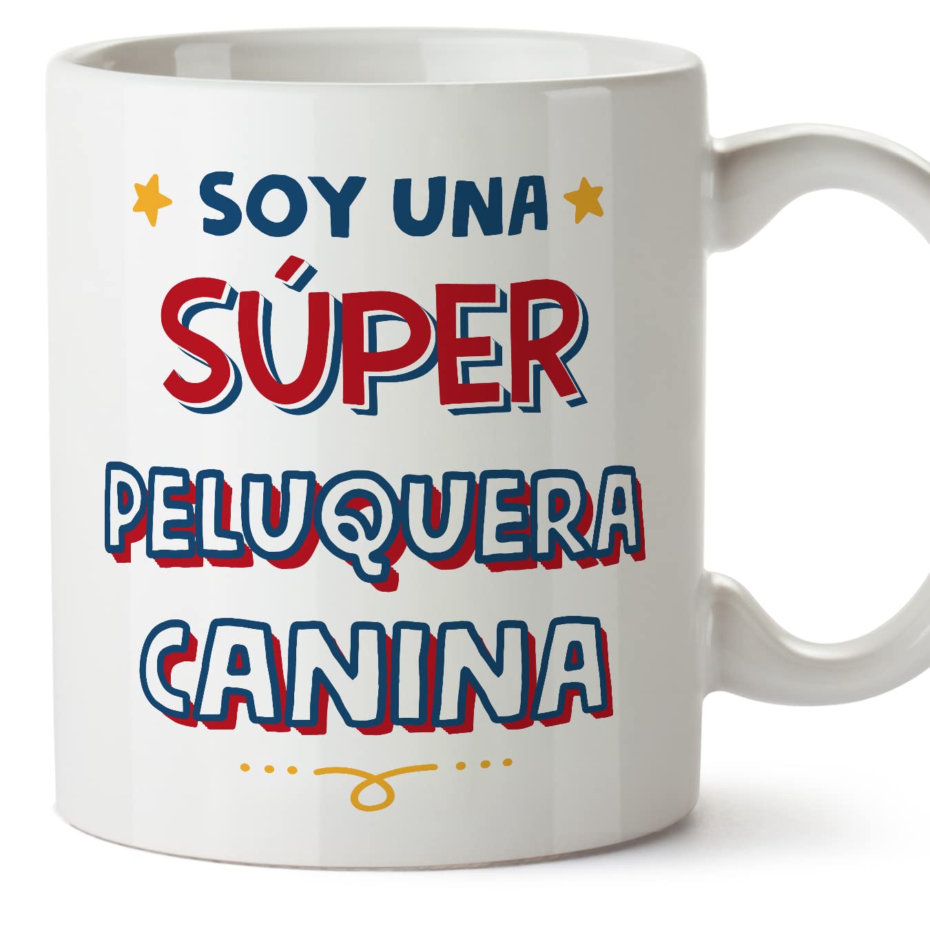 MUGFFINS Dog Groomer Woman Mug - in Spanish - Soy Súper - Funny Gift for Colleagues - Ceramic 11oz Mug