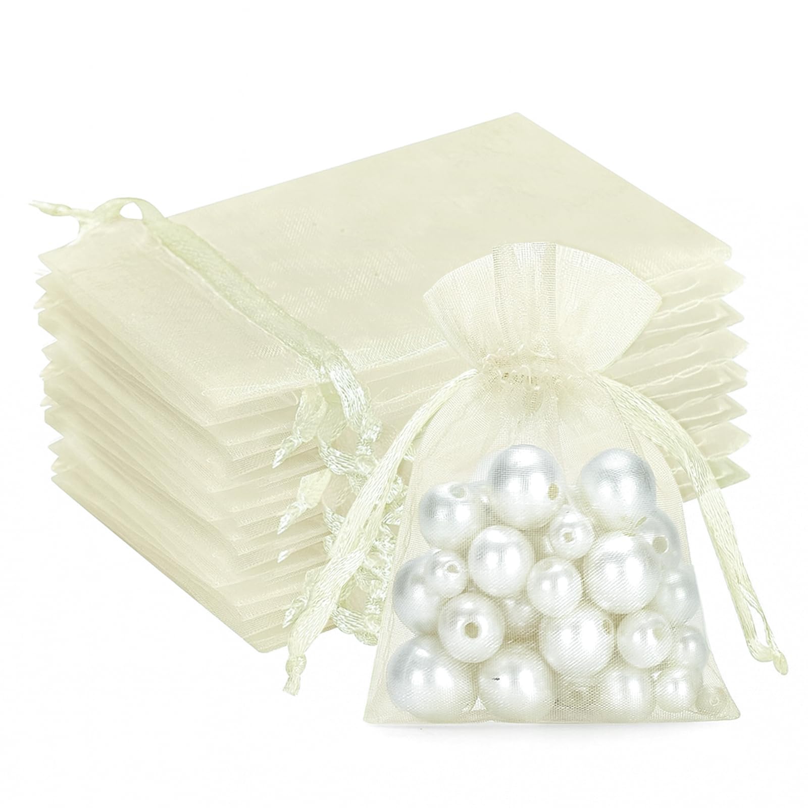 G2PLUS White Organza Gift Pouches - 7x9 CM Small Organza Favor Bags, 50 PCS Wedding Jewelry Bags - Clear Mesh Pouches for Wedding, Christmas, Birthday, Anniversary — view 55