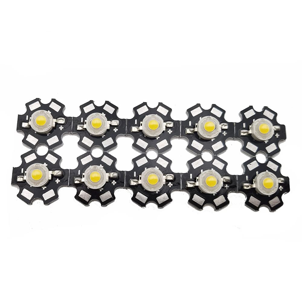 10 chip LED ad alta potenza, 3 W, bianco caldo, 3000 K – 3500 K (ingresso 600 mA – 700 mA/DC 3 V – 3,4 V/3 Watt) intensità super luminosa SMD COB emettitore componenti diodo lampada, perline