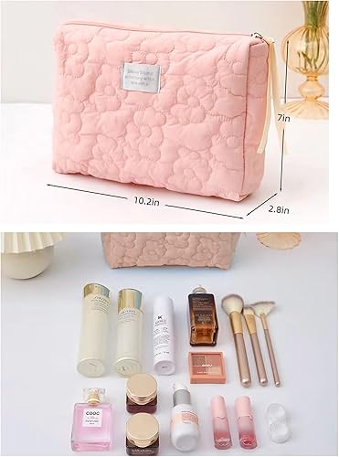 Miniatura 9 de HIQUAY Bolsa de maquillaje suave de gran capacidad, bolsa de cosméticos de viaje suave, bolsa de maquillaje para adolescentes, mujeres y niñas,