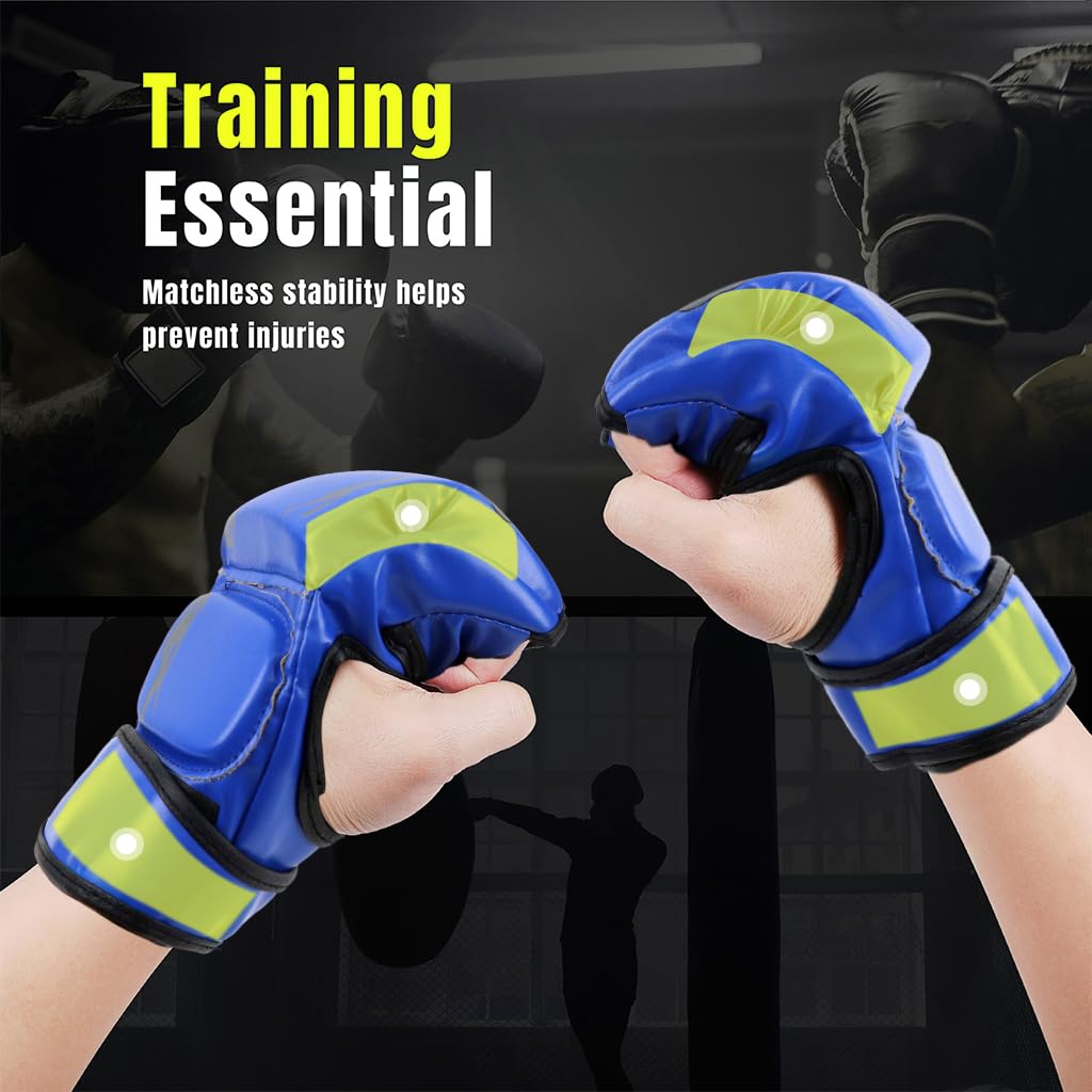 Optifit® Boxing Gloves for Men Women with Wrist Wrap, PU MMA Gloves 1