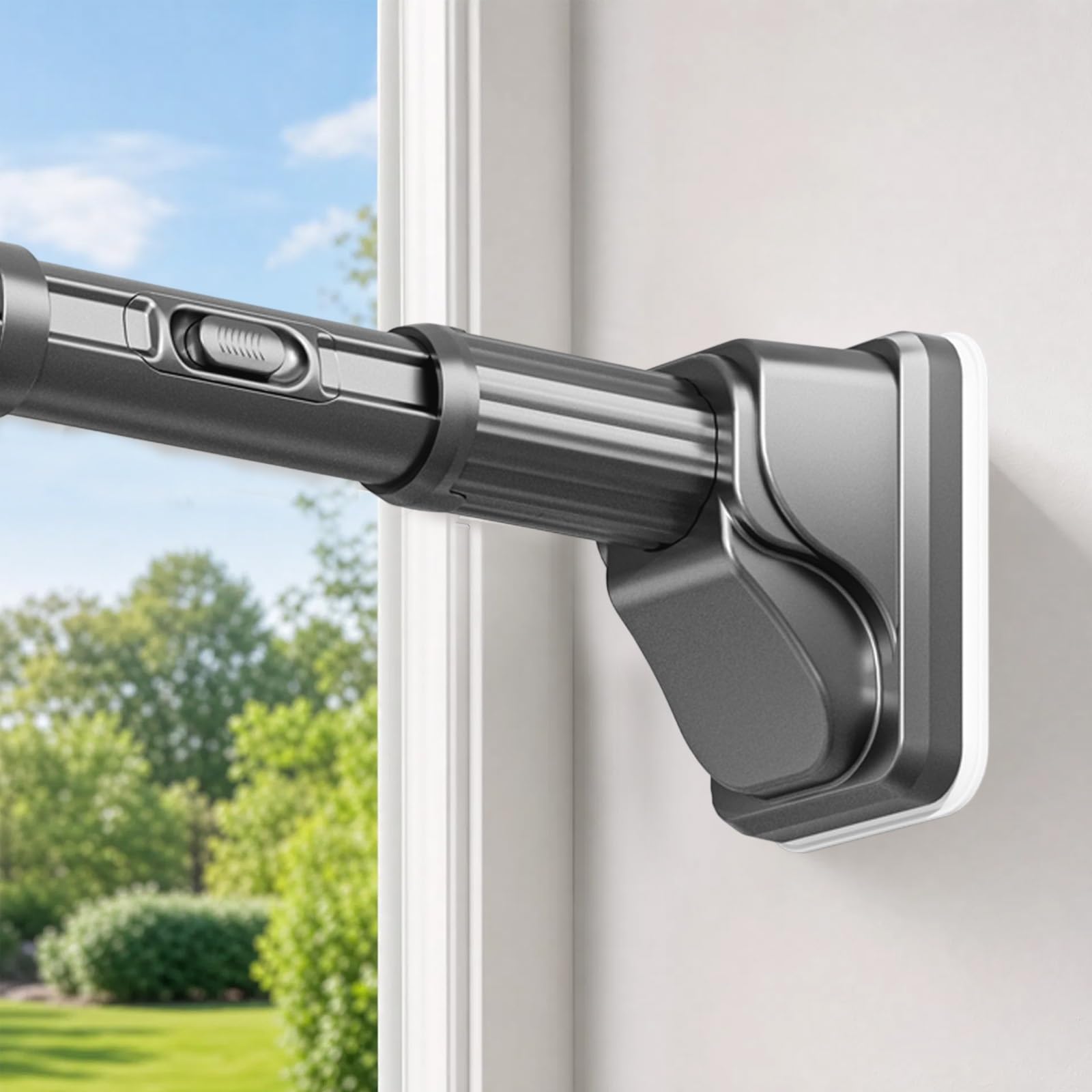 Teleskopstange Zum Klemmen 70-490cm Gardinenstange Ohne Bohren Rostschutz
