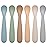Eascrozn Baby Spoons, 6 Pack First Stage Silicone Feeding Spoons, Soft Tip Feeding Baby Utensils, Baby Led Weaning Supplies Training Spoons, Dishwasher and Boil Safe