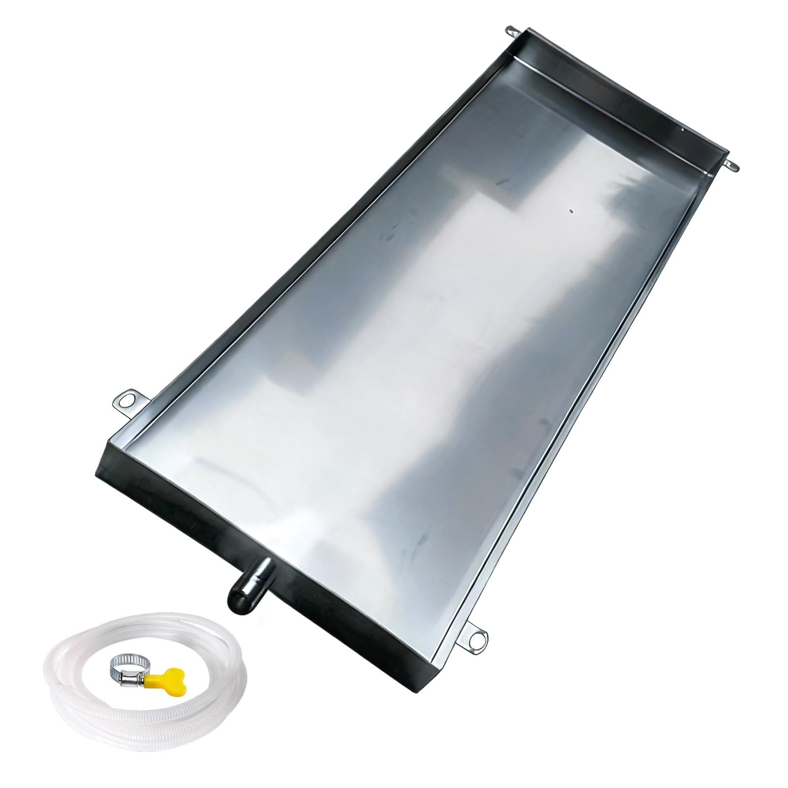 Bandeja Recogida Agua de Acero Inoxidable Ideal como Bandeja Drenaje Condensado for Aires Acondicionados Lavadoras y Sistemas HVAC(20x50cm(8x20in))