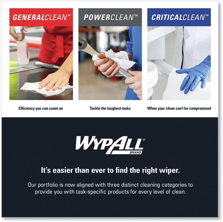 Heavy-Duty Waterless Cleaning Wipes, 12 x 12, Green-White, 50/Canister, 8/Ct