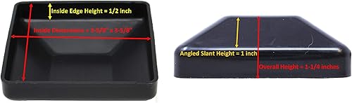 Miniatura 6 de JSP Manufacturing Plástico nuevo poste de valla tapas negras 4X4 (3 58") madera tratada a presión hecha en EE. UU. MULITPACK Precios al por mayor a