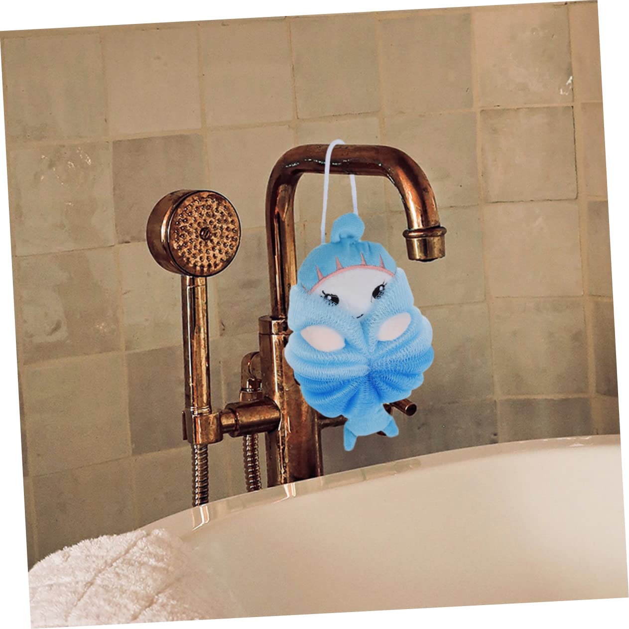 Mikinona 2Pcs Bath Loofahs Cute Cartoon Shower Sponges for Dinosaur Mermaid Body Exfoliating Balls for Fun Bath