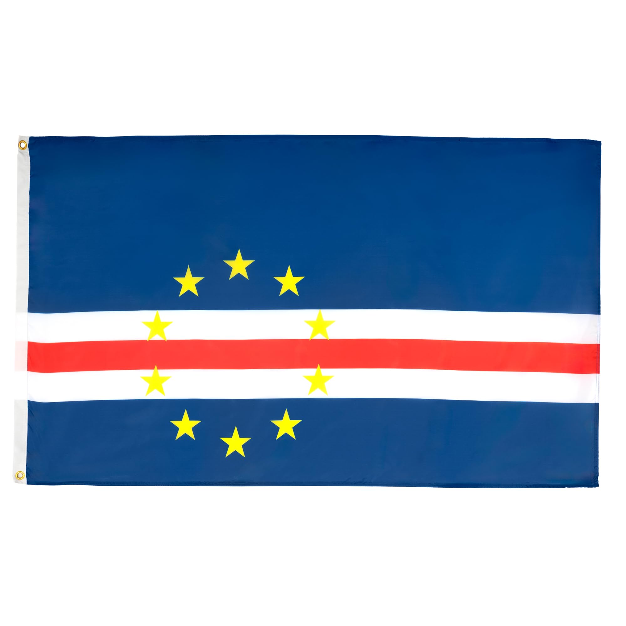 AZ FLAG - Set of 2 Cape Verdean Flag 90 x 60 cm - Cape Verdean Flag 100% Polyester with Integrated Metal Eyelets — image 1