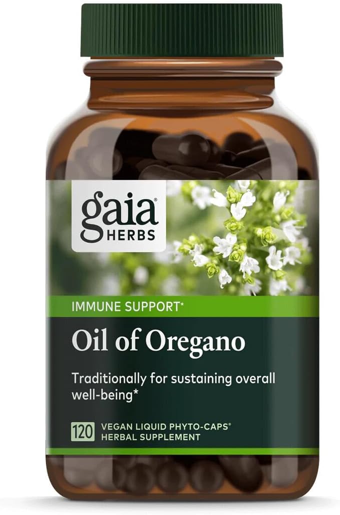 Gaia Herbs Oil of Oregano, Vegan Liquid Phyto Capsules - Immune and Intestinal Support Supplement for Healthy Digestive Flora, 120-Count (Pack of 1)