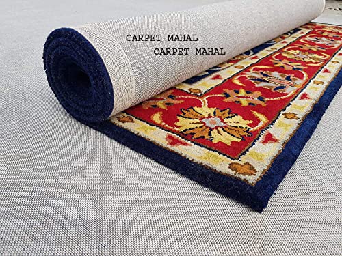 Image of Carpet Mahal Export Quality Handmade Tuffted Pure Woollen Carpet for Living Room Bedroom Size 6 x 6 feet Square (180X180 Cm) Color-Multi