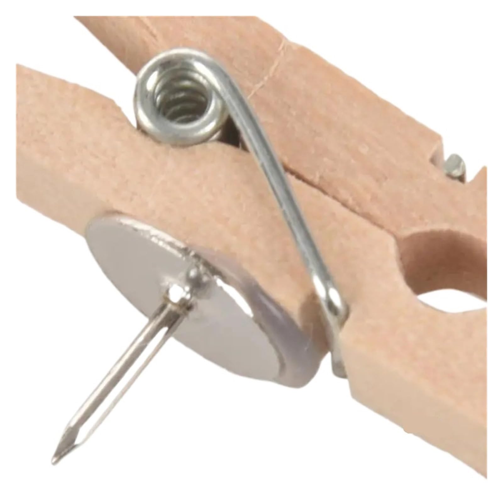 Puntine da Disegno in Legno Puntine con clip in legno da disegno, Graffette Perni 100 pezzi