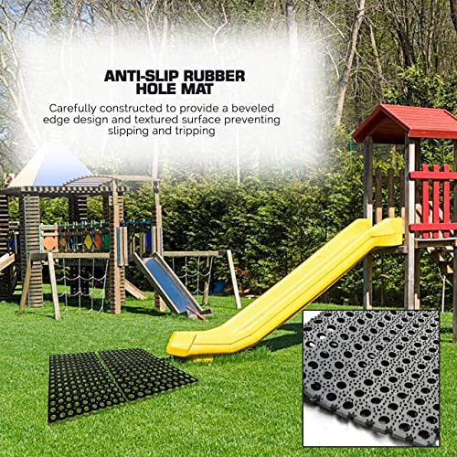 Milosc Rubber Ring Hollow Mat, Outdoor/Indoor Entrance Floor Safety Mat for Kids Playground & Garden, Anti-Fatigue, Non-Slip - Image 4