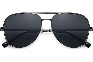 Classic Oversized Black Aviator Sunglasses for Women