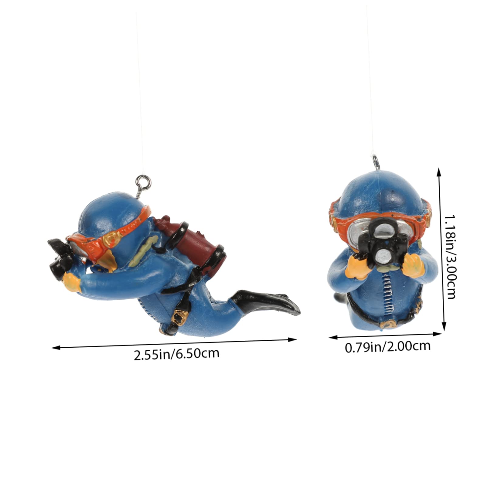 Beaupretty 20pièces Décorations Aquatiques Résistantes Figurines De Plongeur Adorables pour Aquarium Ornements Flottants