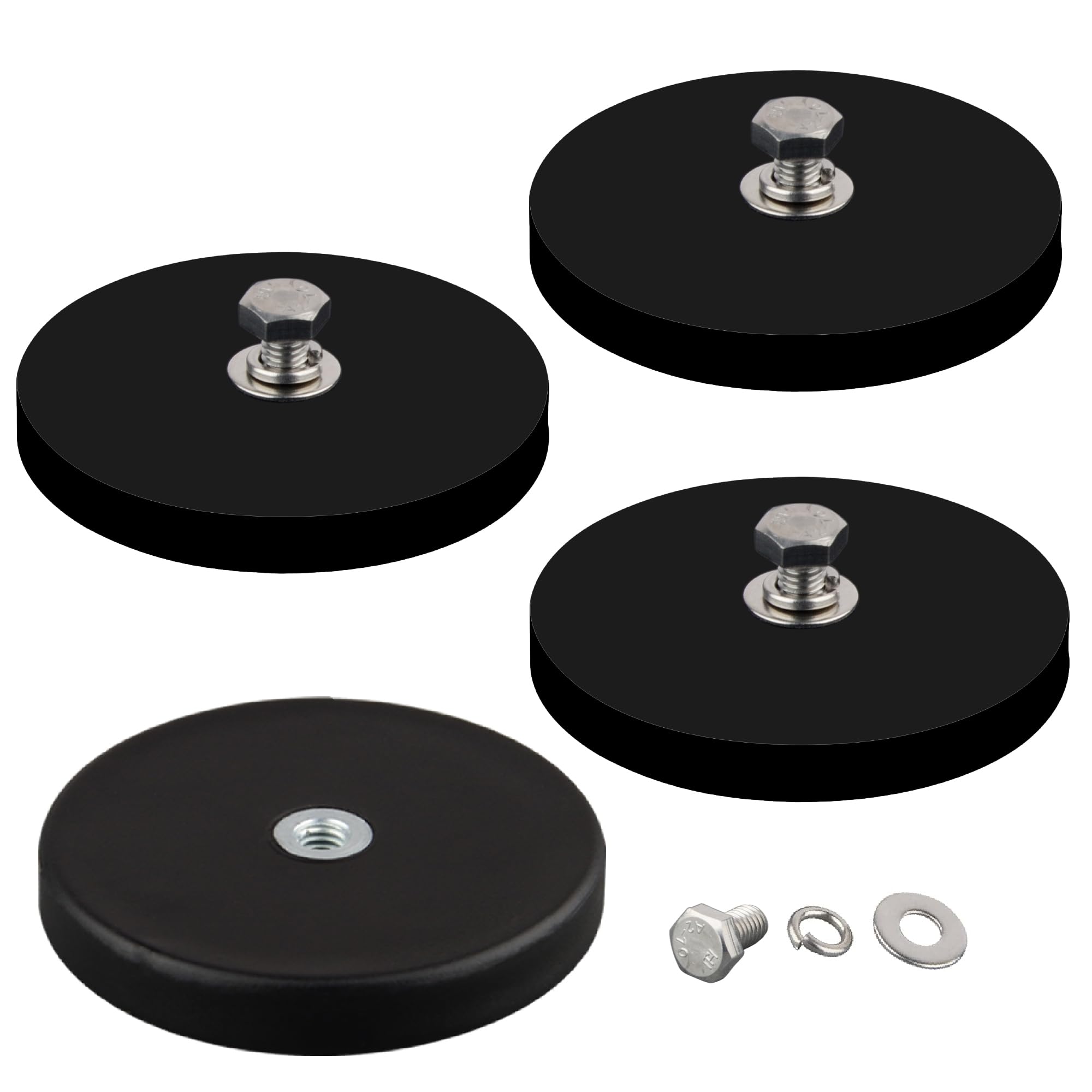 ULIBERMAGNET 150LB 2Pack Strong Neodymium Round Magnet with M8 Female Thread, Powerful Magnetic Removable Mounting for Lighting,Tools, Equipment with Bolt — Amazon image 12