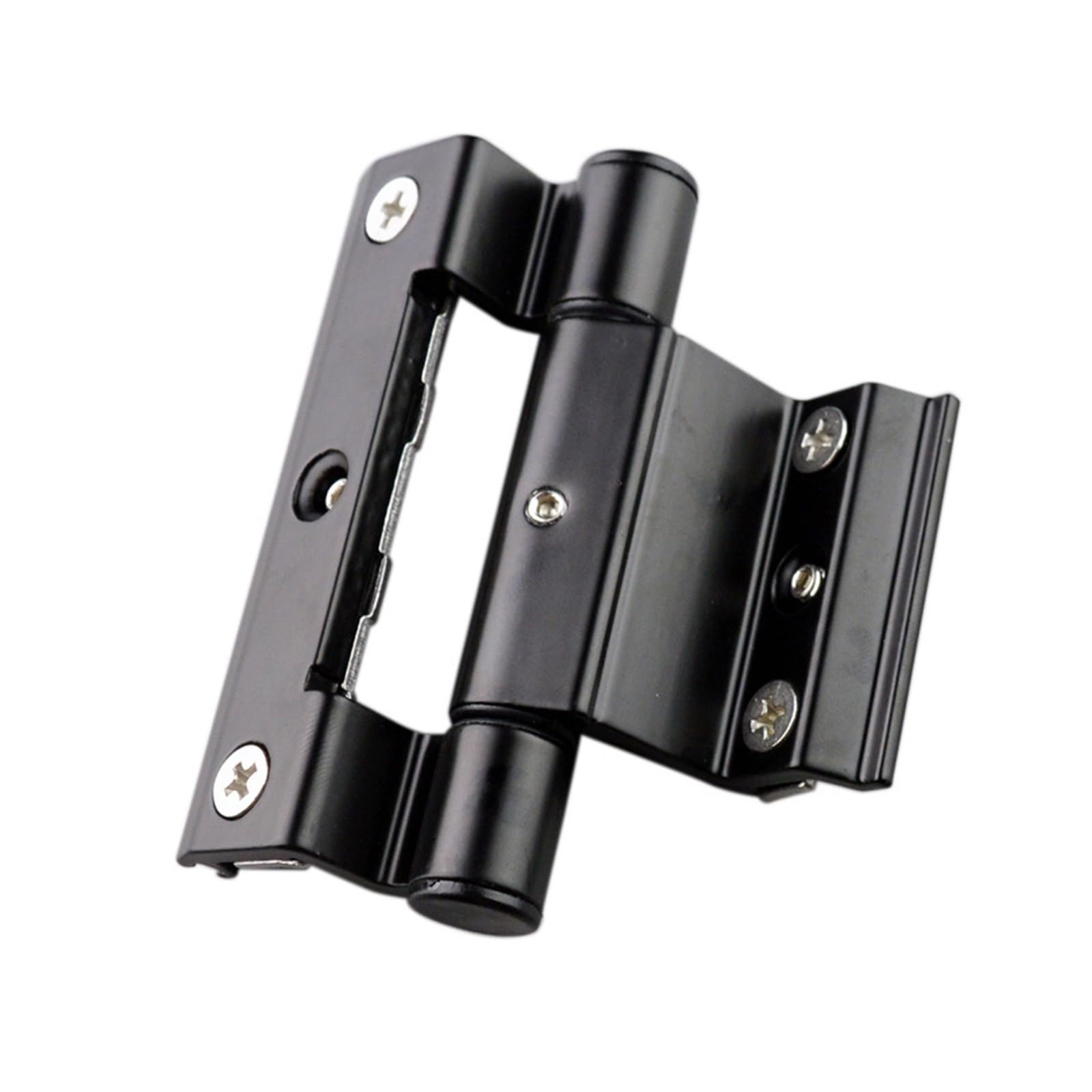 Window Hinge 90 mm Aluminum Casement Alloy PVC Window Hinge Hidden Black Folding Hinges(Black)