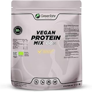 Green Tahr Proteine Vegane in Polvere Bio Gusto Neutro 750g. 80% Proteine Vegetali ONA.Ingredienti: Piselli, Riso e Canapa. Integratore Massa Muscolare Senza Zucchero Aggiunto, Lattosio né Glutine