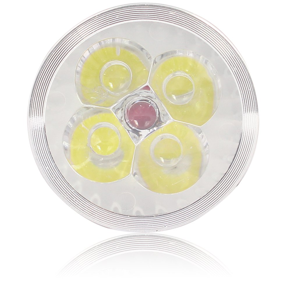 16 pièce Ampoule GU10 LED blanc chaud, 4W équivalent à 35 watts halogène, non dimmable, 300lumens, 6000K, 120 ° angle de faisceau