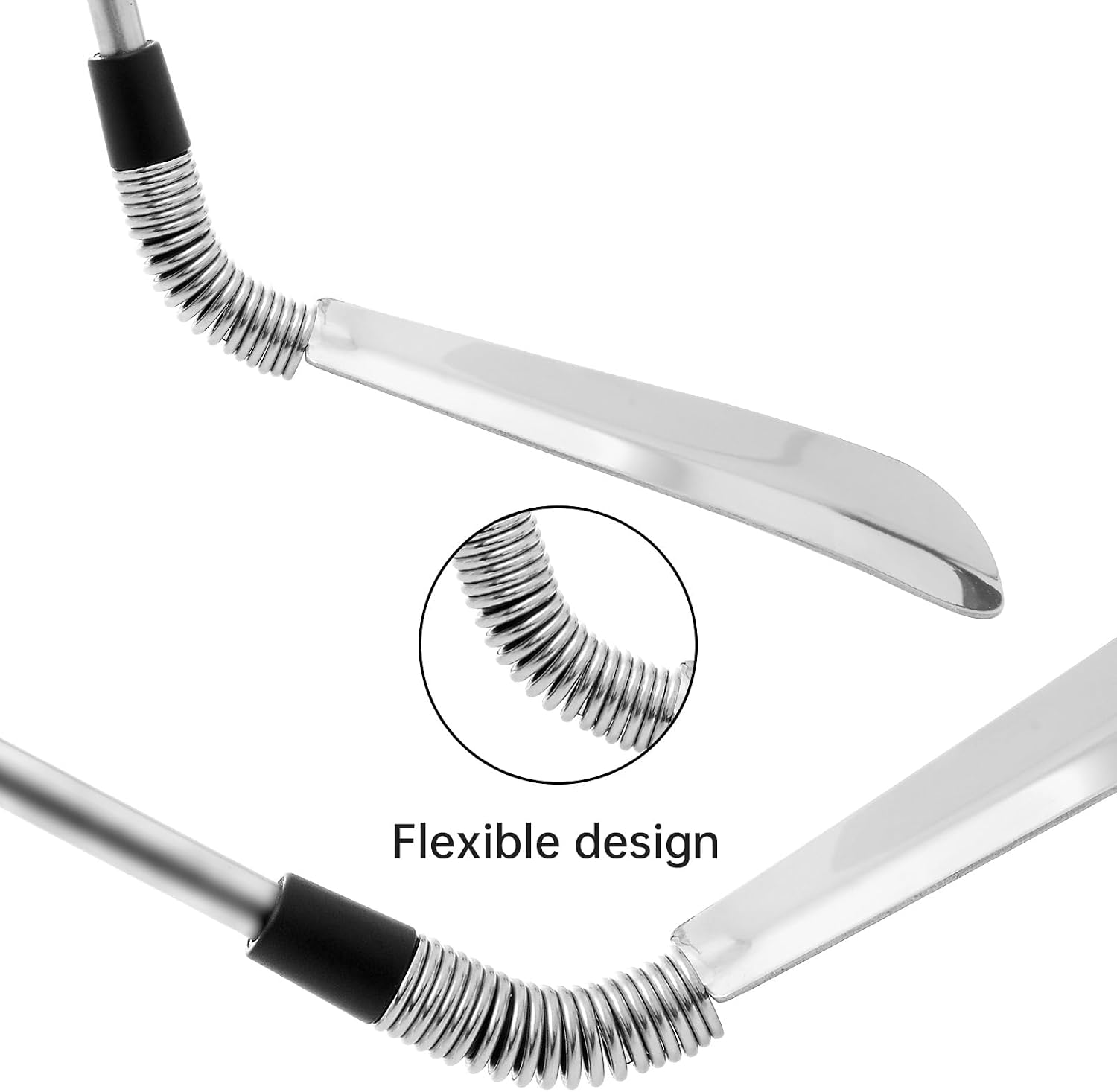 2 Pack Telescopic Shoe Horn, 16-31" Long Handle Stainless Steel