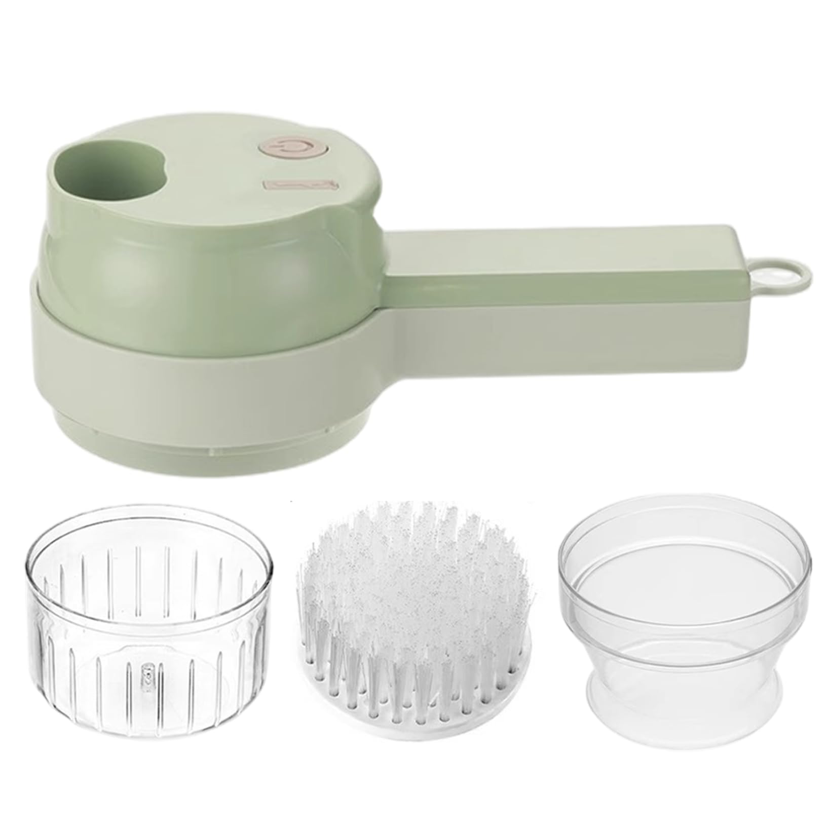 Wireless Mini Chopper 4 in 1 Electric Vegetable Chopper Rechargeable Food Cutter with Brush Head for Garlic Onion Chili Pepper Kitchen Food Prep