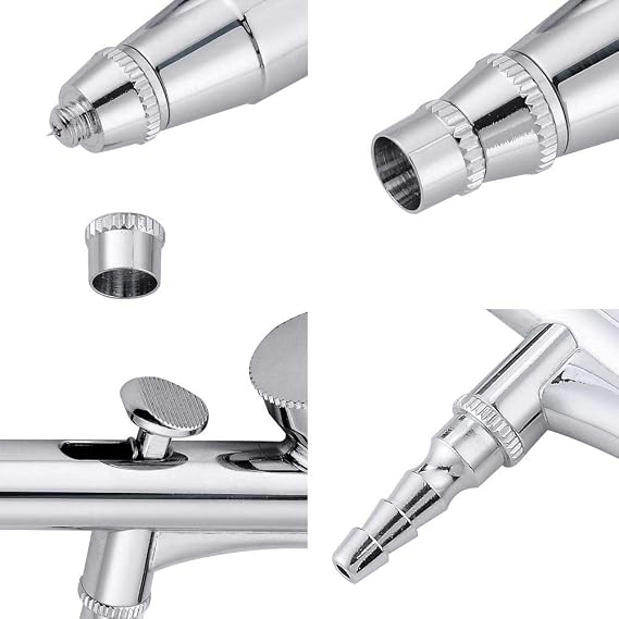 CHIMAERA 0.4mm Single Action Airbrush Kit, Gravity Feed Air Brush Gun Set for Painting Models, Cake Decorating, Nail Art, Makeup, Shoes, Crafts, Multi-Purpose Spray Tool with Easy Clean Cup