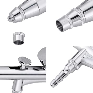 CHIMAERA 0.4mm Single Action Airbrush Kit, Gravity Feed Air Brush Gun Set for Painting Models, Cake Decorating, Nail Art, Makeup, Shoes, Crafts, Multi-Purpose Spray Tool with Easy Clean Cup