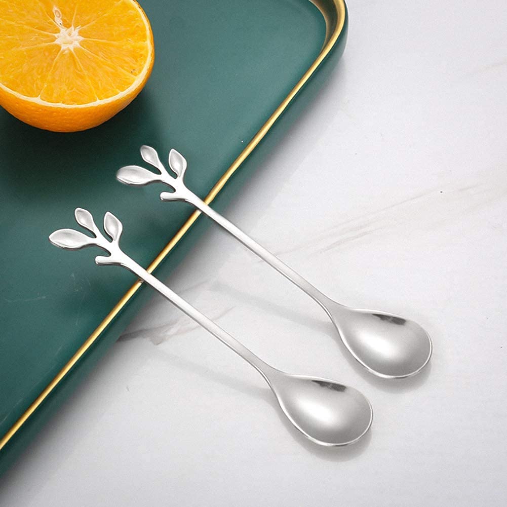 Anpro Lot De 12 Pcs Cuillères à Dessert En Acier Inoxydable