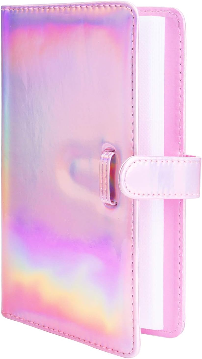 Sunmns Wallet PU Leather Photo Album Compatible with Fujifilm Instax Mini 12 11 9 8 90 8+ 26 7s Instant Camera Film, Polaroid Snap Zip Z2300 PIC-300 Film (Bright Pink)