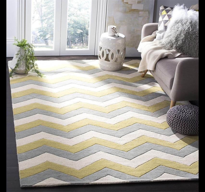 Image of Carpets and Rugs Handwoven Woolen Thick Floral and Contemporary Designs for Area Rugs, Carpets for Living Room, Bedroom, Hall Size 6x9 feet