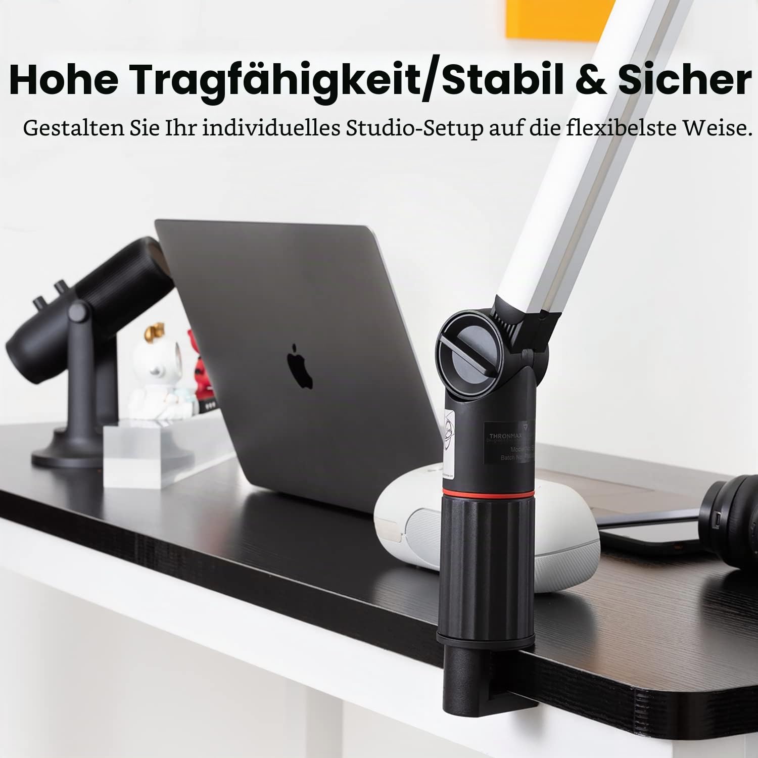 THRONMAX S5 Mikrofonständer Galgenarm, verstellbarer 360° drehbarer Mikrofonarm