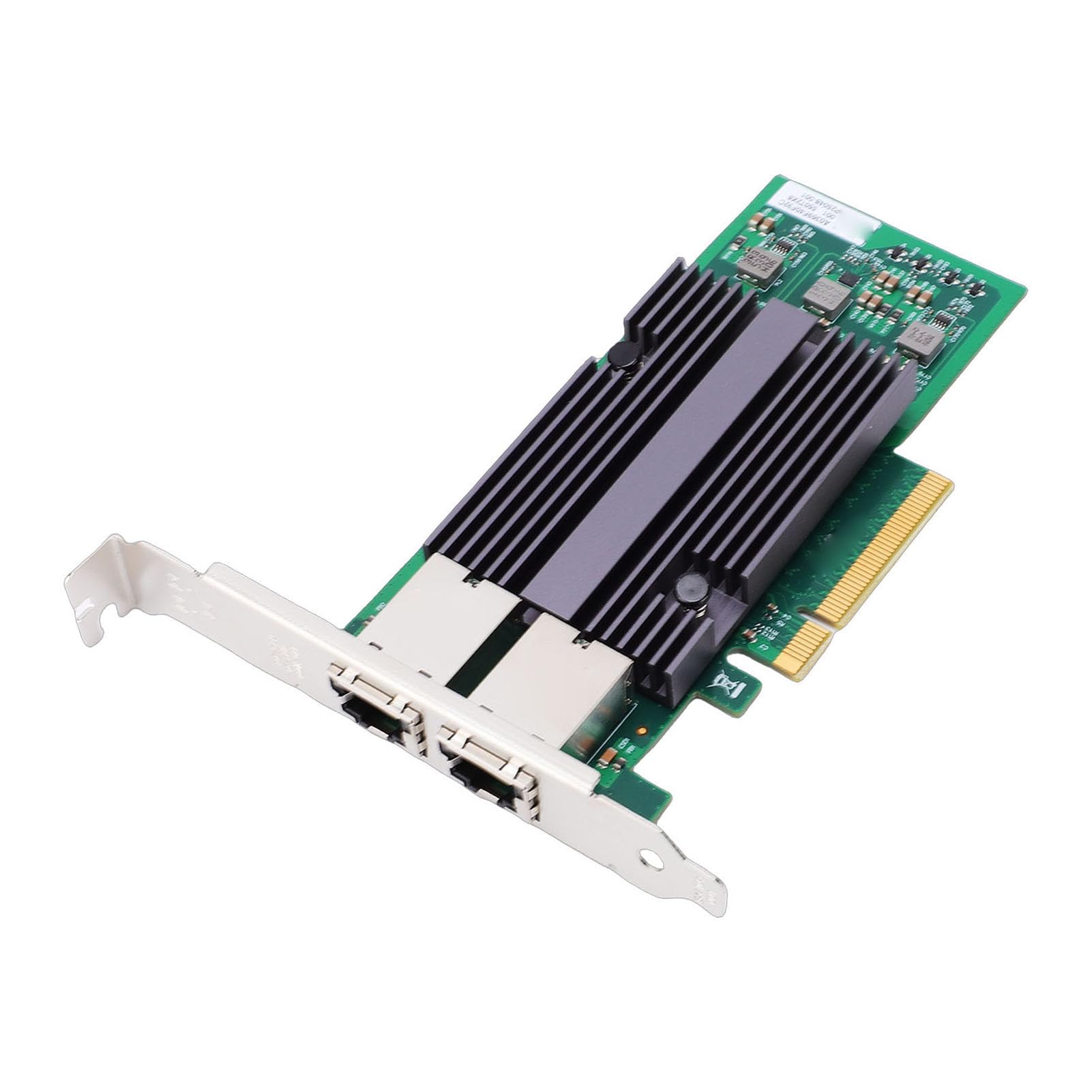 GOWENIC Karta Sieciowa 10 Gb, Dwa Porty RJ45 Karta Sieciowa PCIe X8 z Kontrolerem X550 BT2 i obsługą Wirtualizacji, dla Serwera Linux Ubuntu FreeBSD