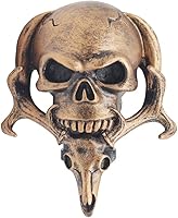 Sakali Copper Skull with Beard Shift Knob - Universal Fit Manual/Auto Transmission, Easy Install Adapters Included