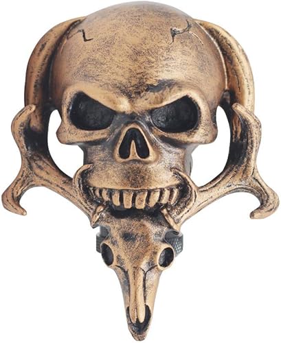 Miniatura 7 de Sakali Specail - Calavera con barba para palanca de cambios de coche, ajuste universal para la mayoría de transmisiones manuales o transmisión