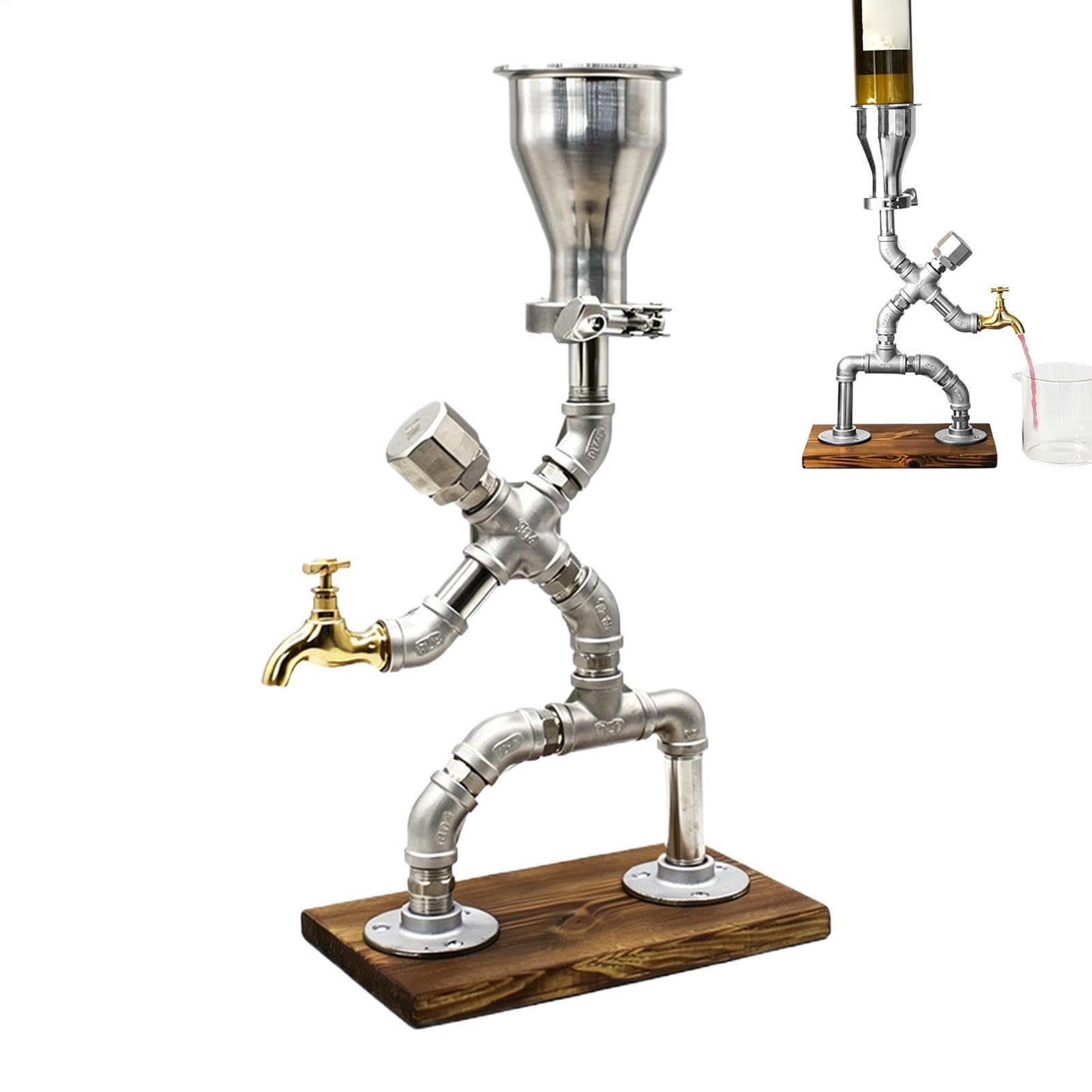 Dispenser di bevande in stile industriale con beccuccio per whisky, in