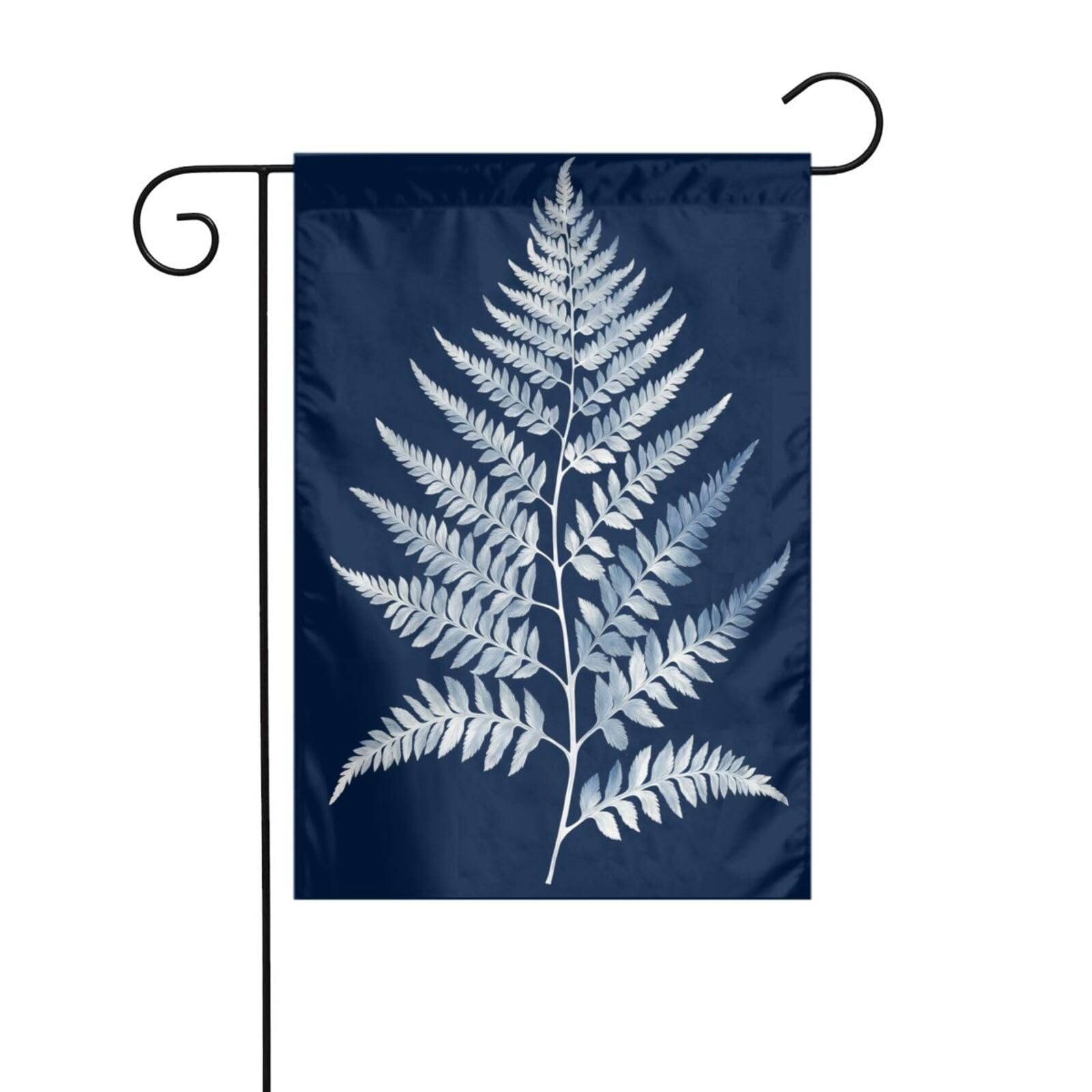 White Fern Leaves Garden Flag 12x18 Vertical Double Sided Farmhouse Holiday Outside Decorations Yard Flag
