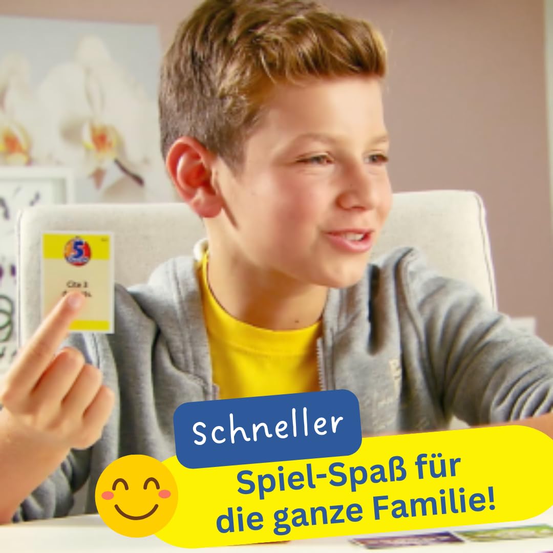 MEGABLEU | 5 Seconds | Familienspiele ab 8 Jahre | Gesellschaftsspiele Familie | Spiel & Spaß | Schnelle Partyspiele | Gib in nur 5 Sekunden 3 richtige Antworten! | Für 3 bis 6 Spieler ab 8 Jahren