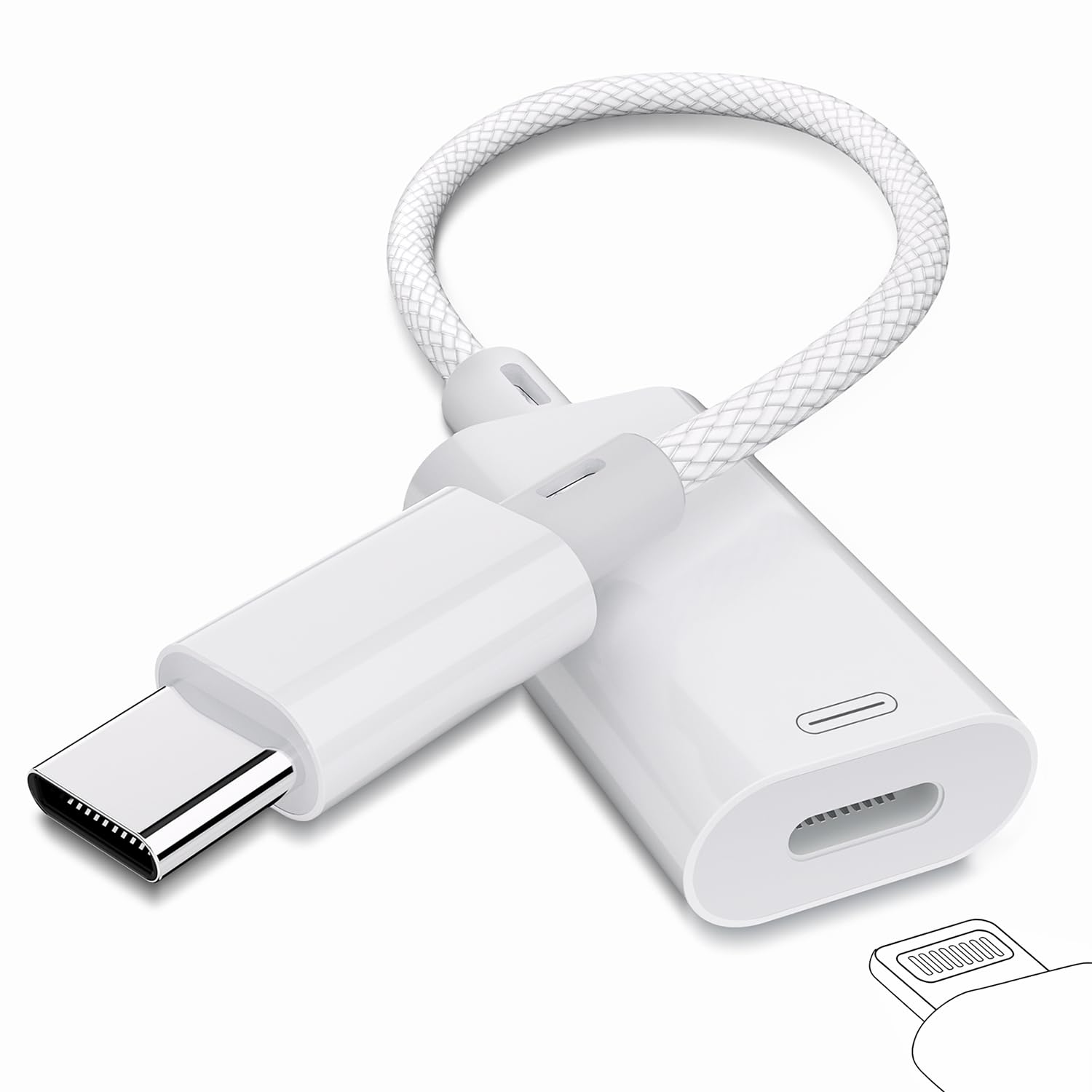 Amazon.com: USB C to Lightning Audio Adapter, USB C Male to Female