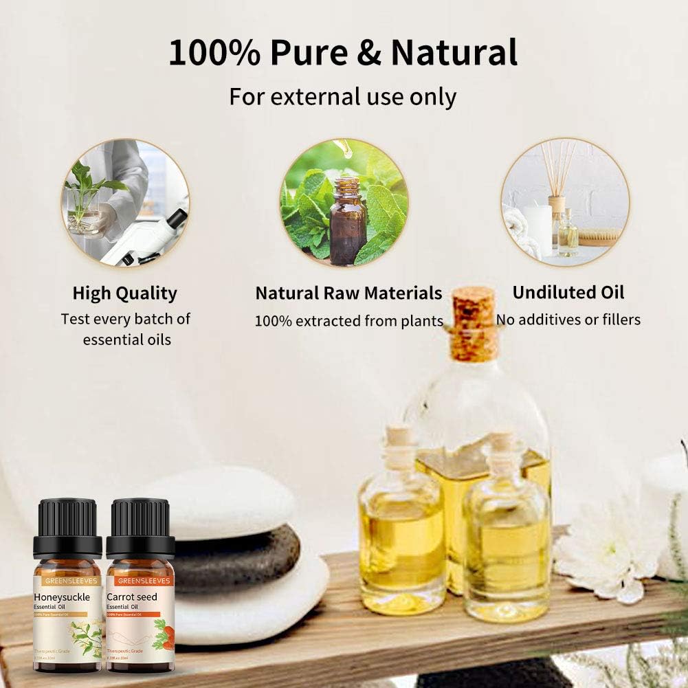 GREENSLEEVES Honeysuckle Essential Oil 10ml, 100% Natural, Perfect for Air Freshener Body Care, Aromatherapy Massage - Image 3