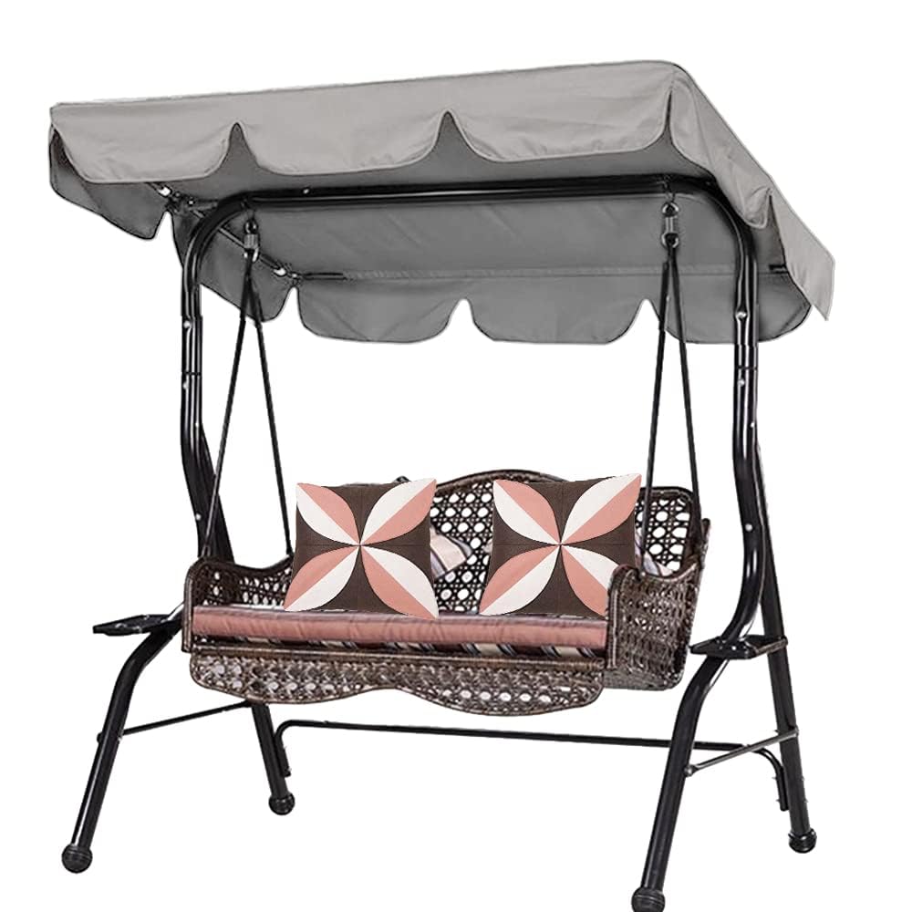 NIHUIFDPY Swing Canopy Replacement, 600D Heavy Duty Waterproof Oxford Swing Cover Top, UV Block Sunshade for 2 & 3 Seater Outdoor Patio Porch Hammock Glider (Sky Blue, Large)-image-47