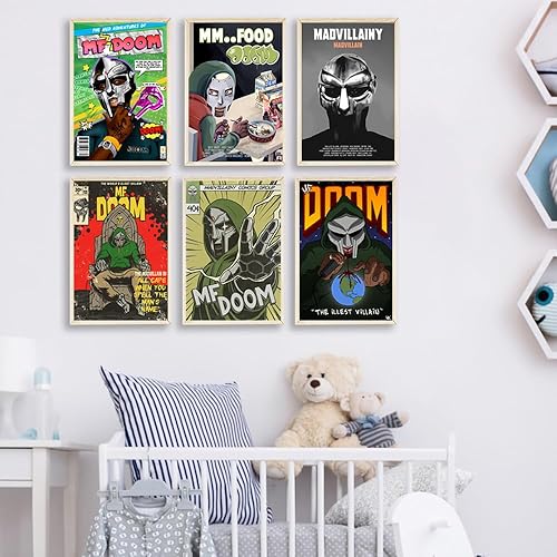 Miniatura 9 de Póster de rapero MF de cómic de hip-hop, pósteres musicales para habitación, lienzo estético, arte de pared, decoración de dormitorio, regalo para