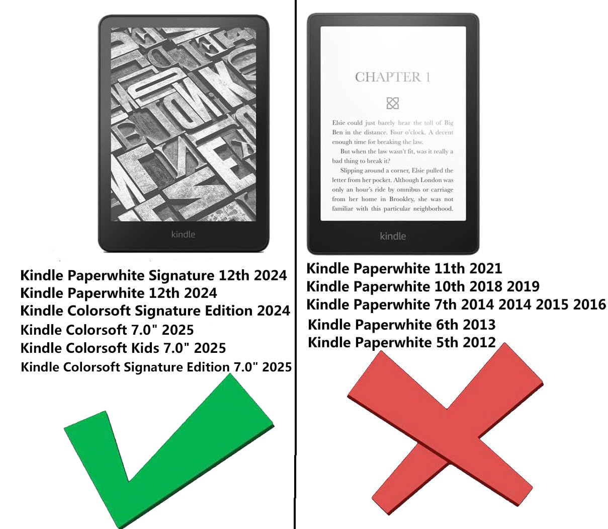 Kepuch Paquet de 2 Verre Trempé Protecteur d'écran pour Kindle Colorsoft/Kids 2025/Signature Edition 1st 2024 2025, Paperwhite 12th/Signature Edition 2024 7"