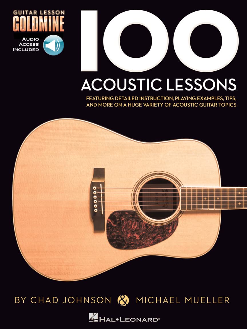 100 Acoustic Lessons Book/Online Audio (Guitar Lesson Goldmine)