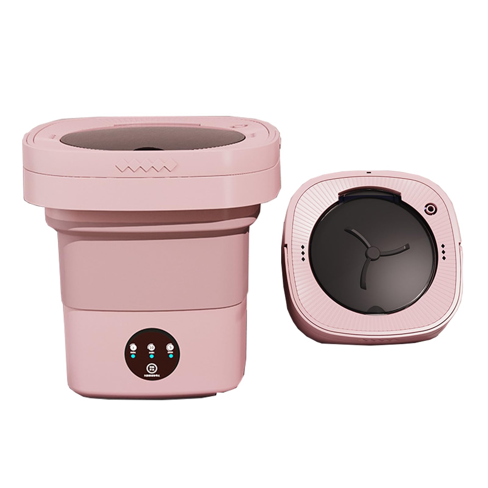 12L Portable Washing Machine, Mini Lavadora portatil con Centrifugado, Lavadora pequeña para Ropa de Bebé, Ropa Interior o Artículos Pequeños, Dormitorio, Camping -EU Power(Rosa)