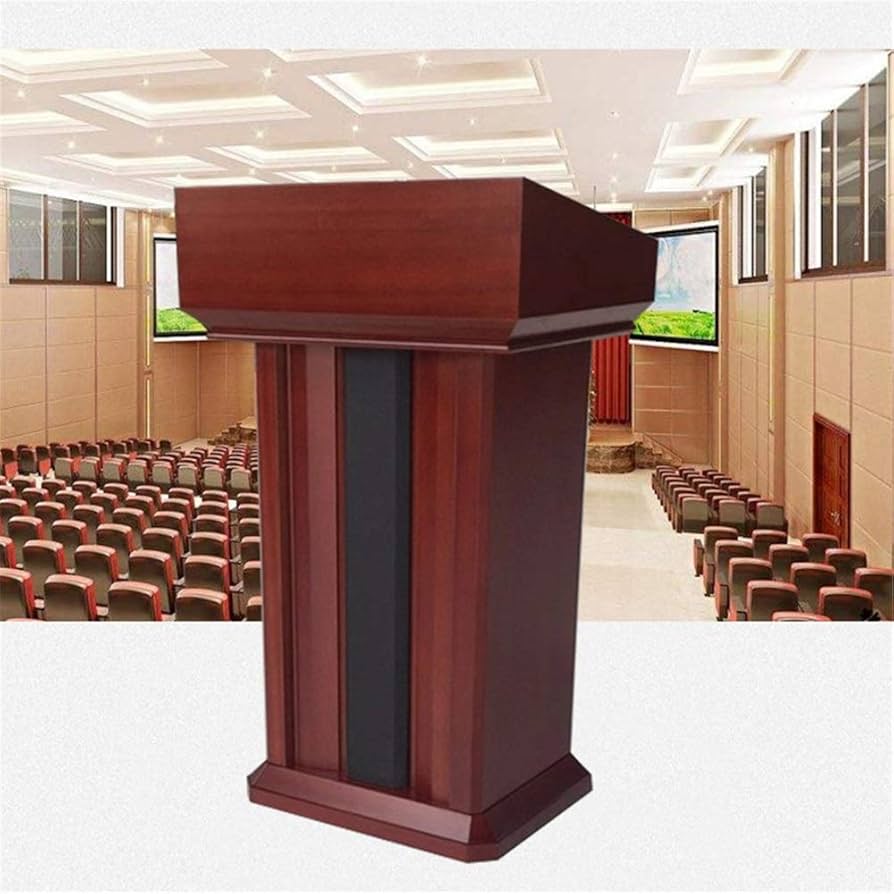 BGEDL Solid Wood Church Pulpit Classrooms Podium Stand Simple Modern Lectern Stands With Drawer Classic Podium Table With Compartments Waterproof Standing Lectern Spacious Speech Table For Library