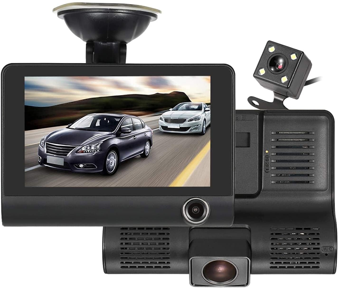Drumstone (𝟏𝟓 𝐘𝐞𝐚𝐫𝐬 𝐖𝐚𝐫𝐫𝐚𝐧𝐭𝐲) Dual Dash Cam Front Inside & Rear Camera with 4 Inch Full Screen Display | HD 1080P Car Driving Recorder DVR with Night Vision, Parking Mode-image-32