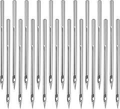 FSSTUD Lot de 20 aiguilles de rechange pour alêne de cuir, aiguilles épaisses à coudre à la main, aiguilles à coudre à grand trou, aiguilles pour réparation