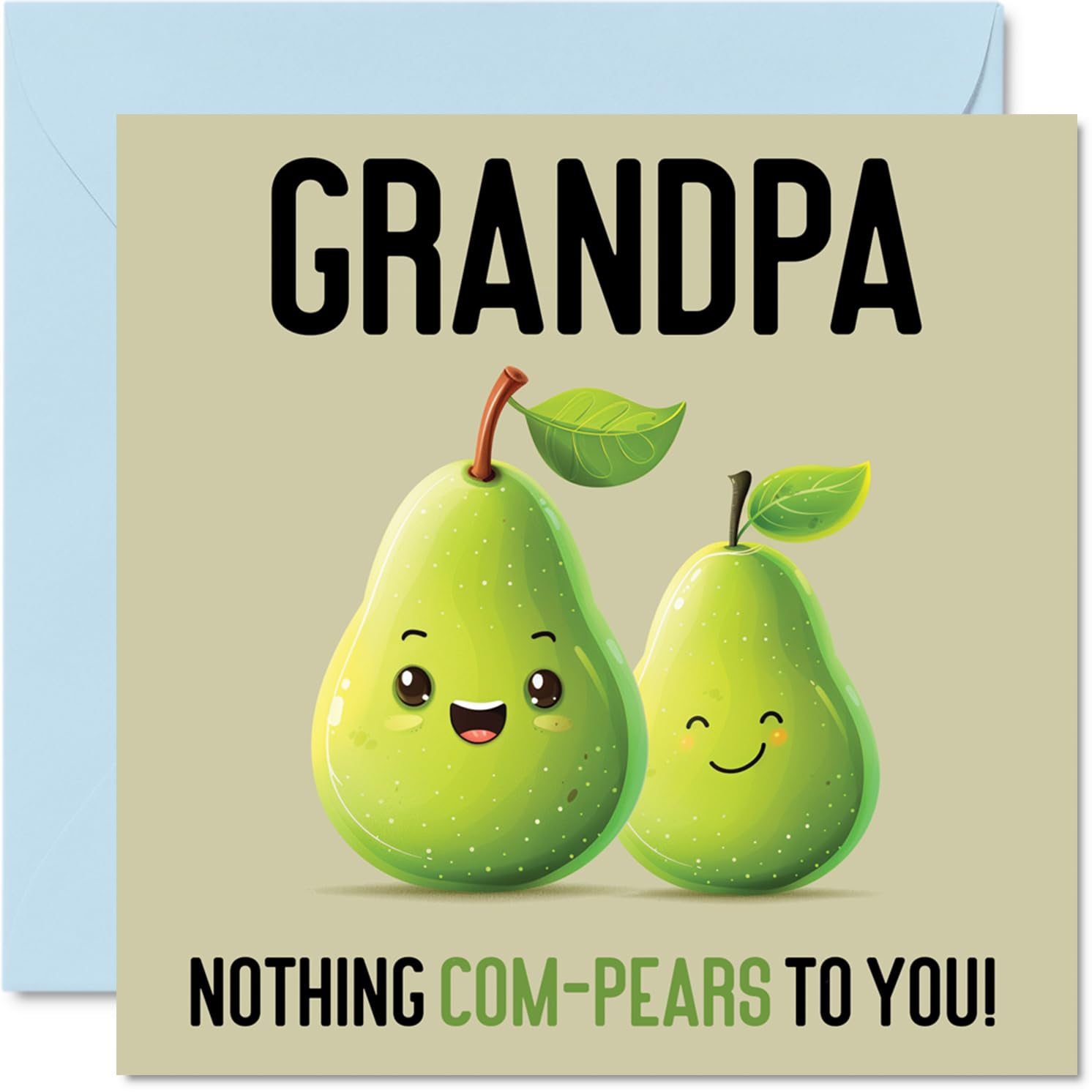 Birthday Cards for Grandpa - Nothing Com-Pears - Funny Happy Birthday Card for Grandpa from Grandson Granddaughter, 145mm Joke Greeting Cards Men Him