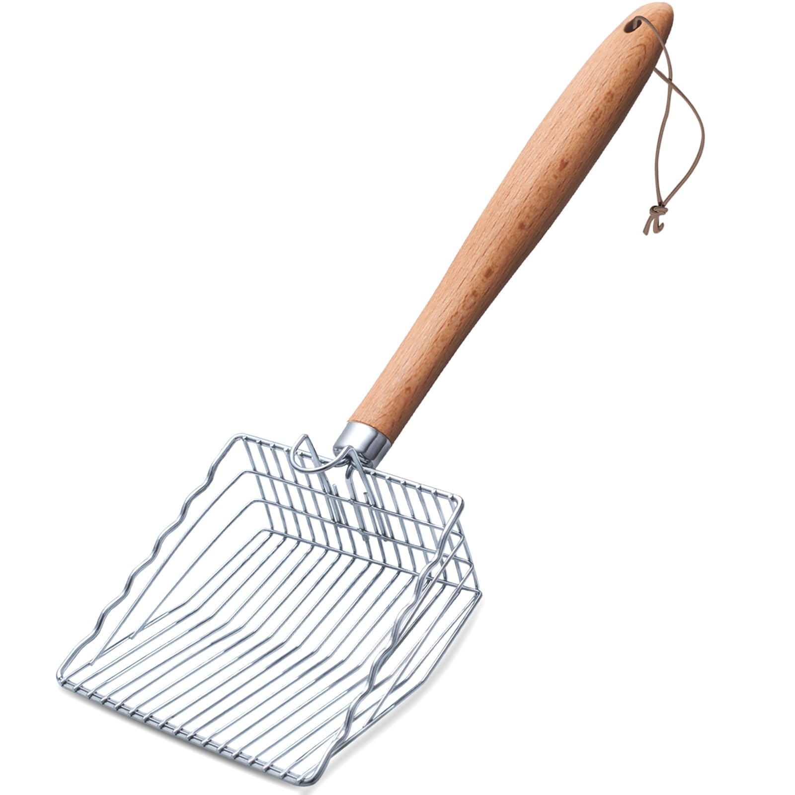 Cat Litter Scoop, Kitty Metal Scooper with Hook and Hole, Non Stick