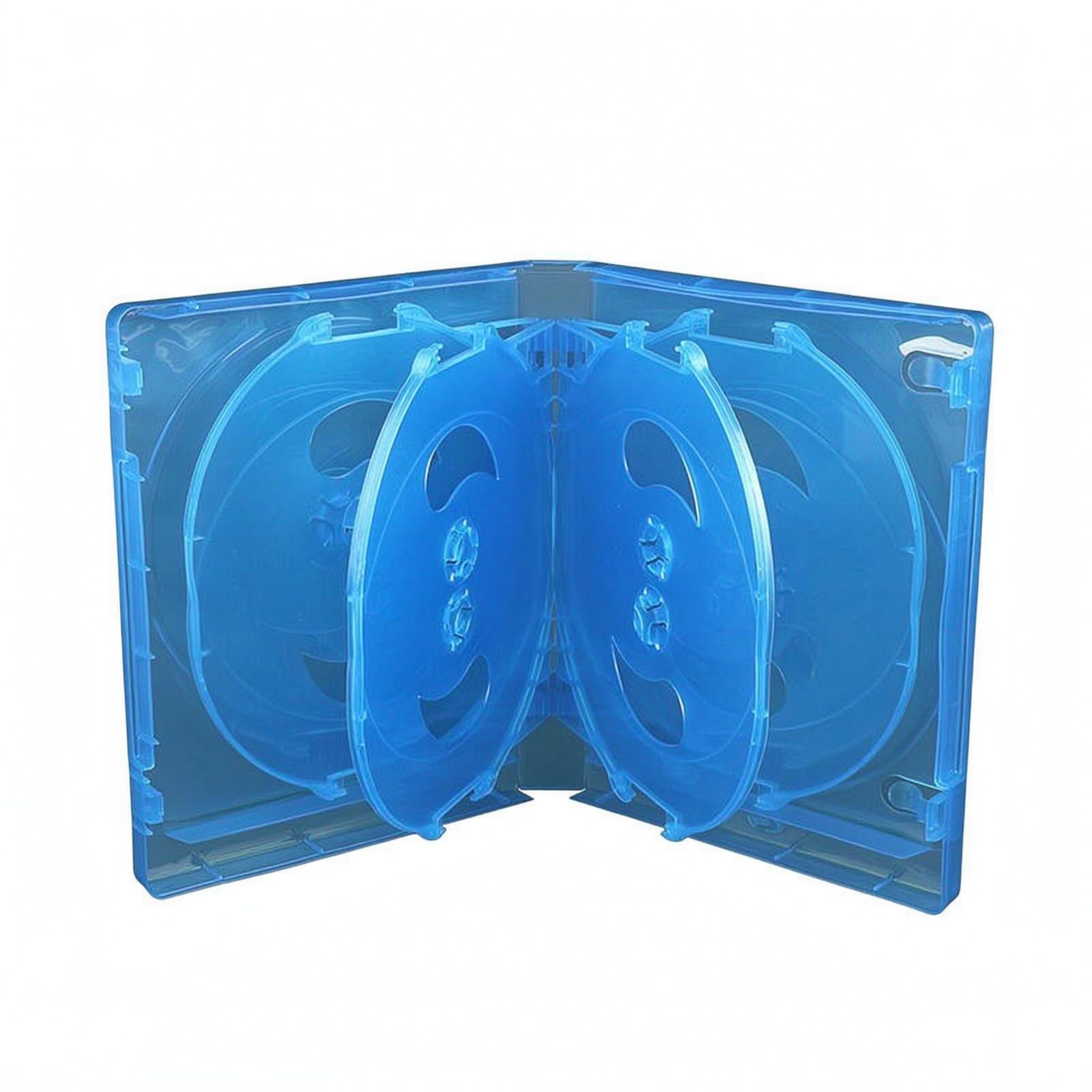 BNF®Blue 10-Disc Storage Case - Hard PVC Optical Disc Case with Hinged Spine and Two Trays-image-6
