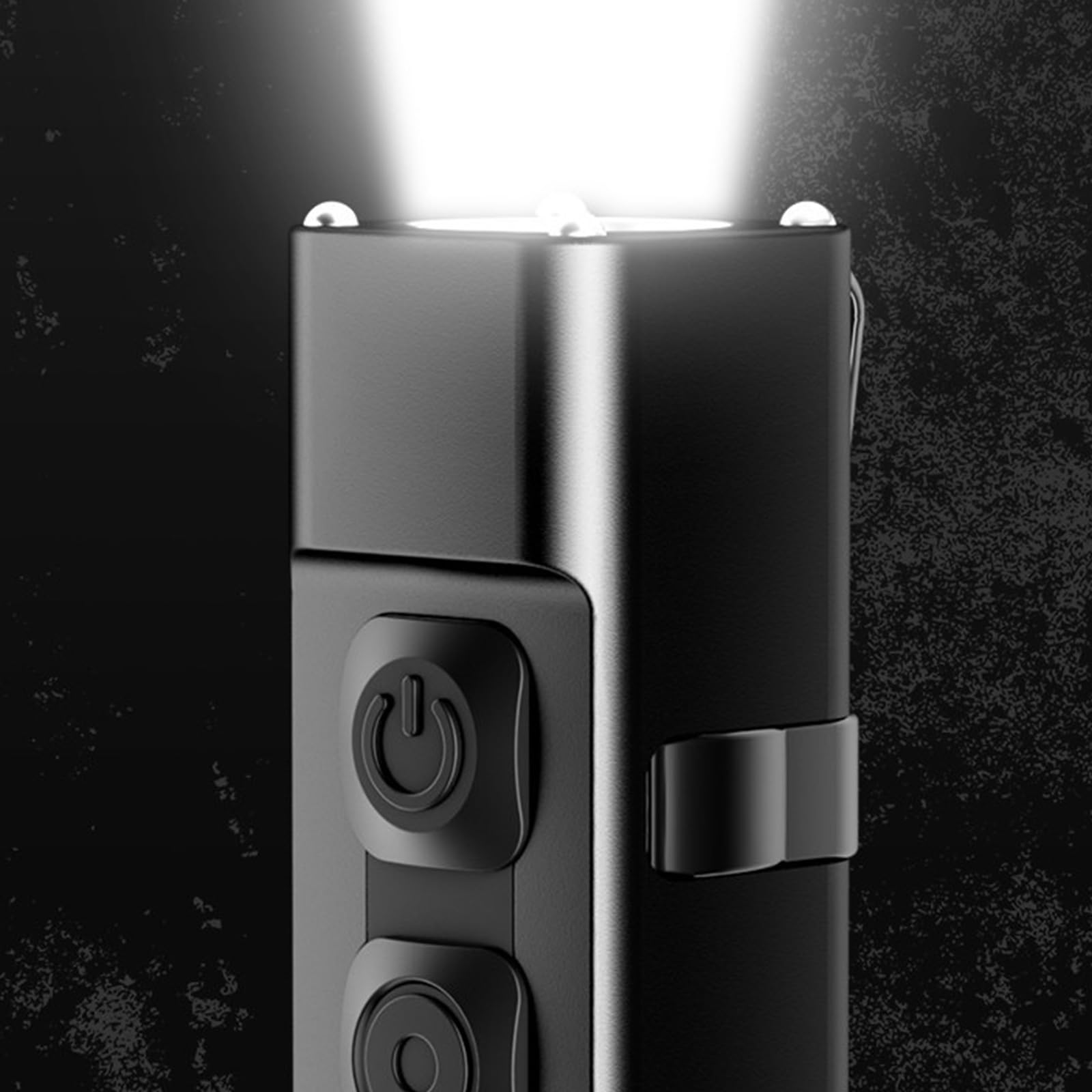Wiederaufladbares Clip Licht mit Kabel, kompakte, helle LED Taschenlampe für unterwegs, Zuhause, schwarze kleine Taschenlampe, Nachtspaziergangslicht
